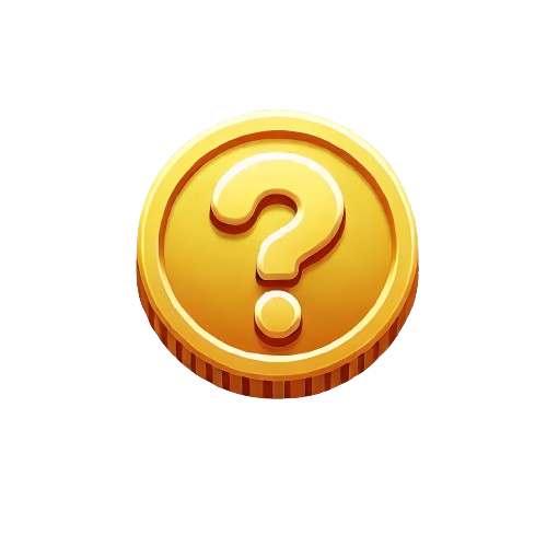 Golden Coin with Question Mark